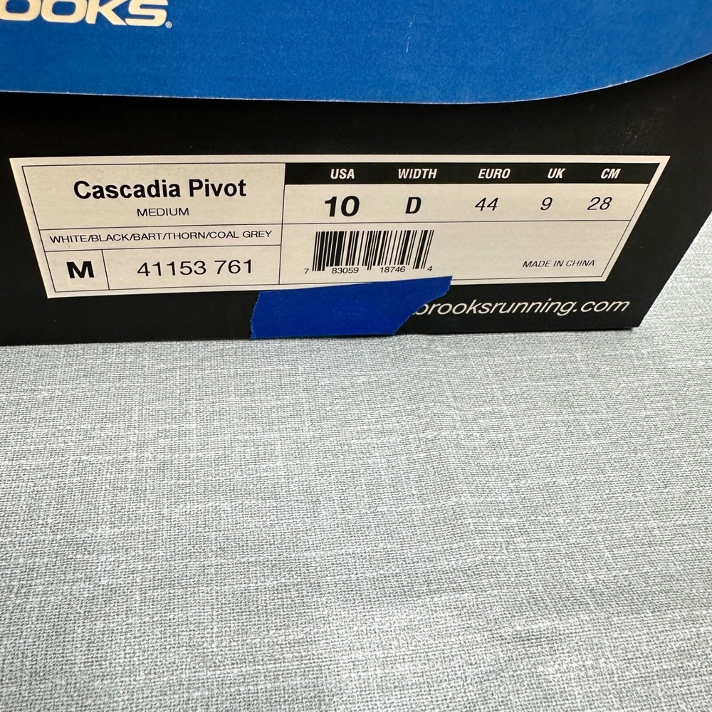 Brooks Cascadia Pivot Mens 10 D Yellow Black Trail Running Shoes Y2K 41153761 - Picture 11 of 11